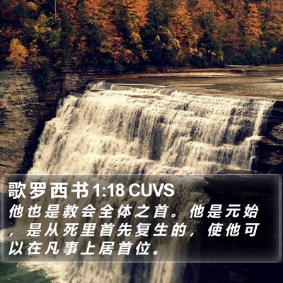 歌 罗 西 书 1:18 CUVS Bible Verse Image