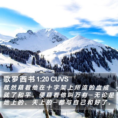 歌 罗 西 书 1:20 CUVS Bible Verse Image