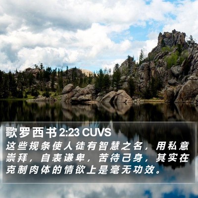 歌 罗 西 书 2:23 CUVS Bible Verse Image