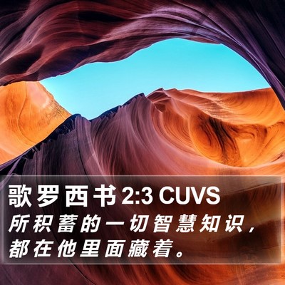 歌 罗 西 书 2:3 CUVS Bible Verse Image