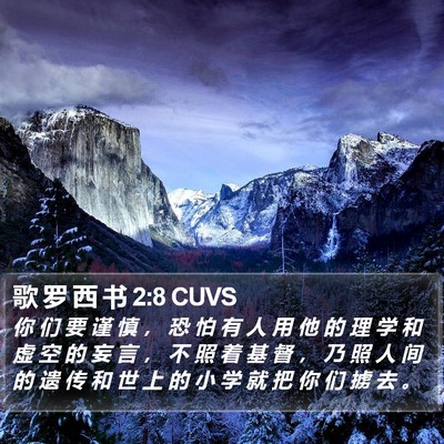 歌 罗 西 书 2:8 CUVS Bible Verse Image