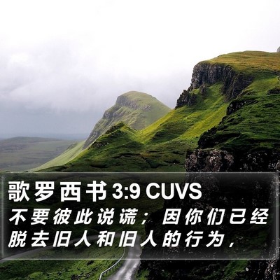 歌 罗 西 书 3:9 CUVS Bible Verse Image