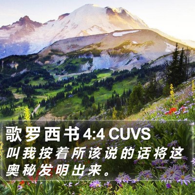 歌 罗 西 书 4:4 CUVS Bible Verse Image
