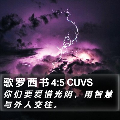 歌 罗 西 书 4:5 CUVS Bible Verse Image