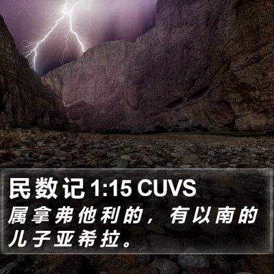 民 数 记 1:15 CUVS Bible Verse Image