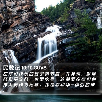 民 数 记 10:10 CUVS Bible Verse Image