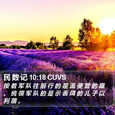 民 数 记 10:18 CUVS Bible Verse Image