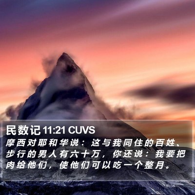 民 数 记 11:21 CUVS Bible Verse Image