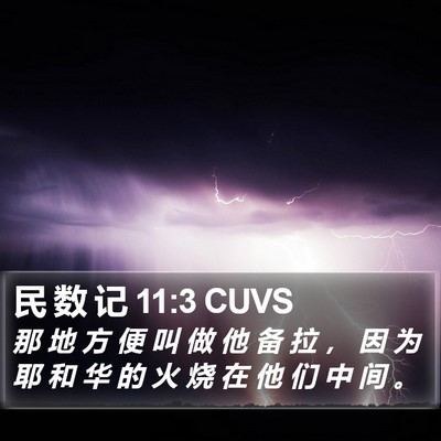 民 数 记 11:3 CUVS Bible Verse Image