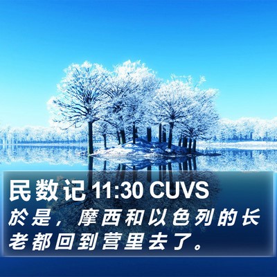 民 数 记 11:30 CUVS Bible Verse Image