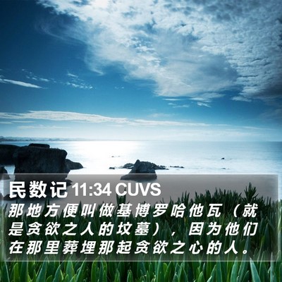 民 数 记 11:34 CUVS Bible Verse Image