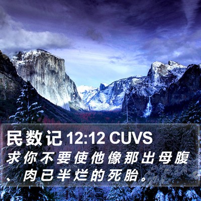 民 数 记 12:12 CUVS Bible Verse Image