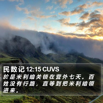 民 数 记 12:15 CUVS Bible Verse Image