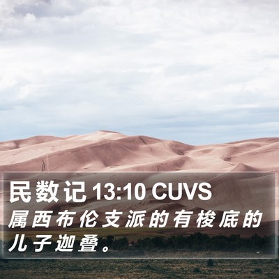 民 数 记 13:10 CUVS Bible Verse Image