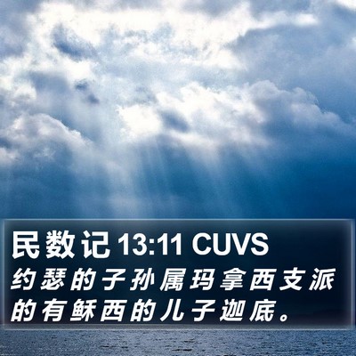 民 数 记 13:11 CUVS Bible Verse Image