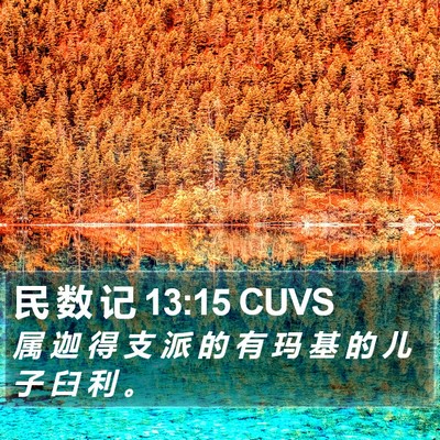 民 数 记 13:15 CUVS Bible Verse Image