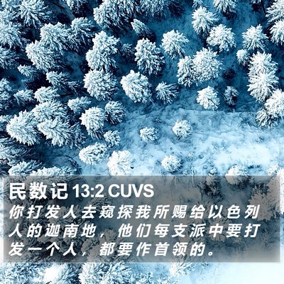 民 数 记 13:2 CUVS Bible Verse Image