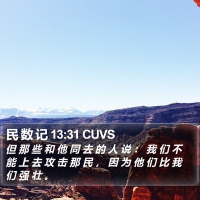 民 数 记 13:31 CUVS Bible Verse Image