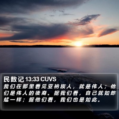 民 数 记 13:33 CUVS Bible Verse Image