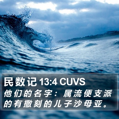 民 数 记 13:4 CUVS Bible Verse Image