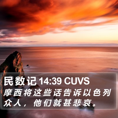 民 数 记 14:39 CUVS Bible Verse Image