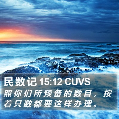 民 数 记 15:12 CUVS Bible Verse Image
