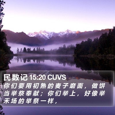 民 数 记 15:20 CUVS Bible Verse Image