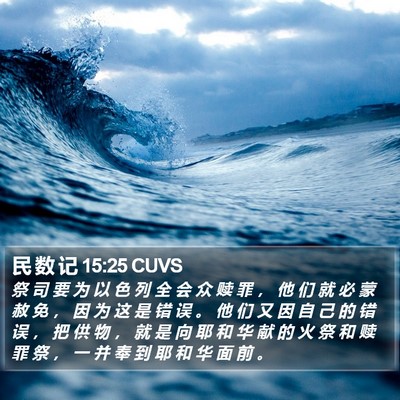民 数 记 15:25 CUVS Bible Verse Image