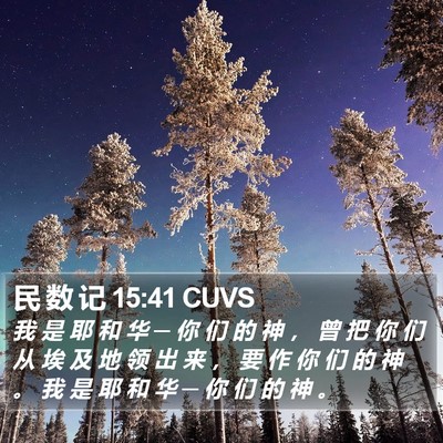 民 数 记 15:41 CUVS Bible Verse Image