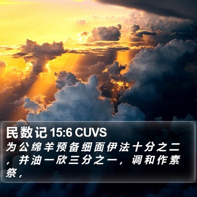 民 数 记 15:6 CUVS Bible Verse Image
