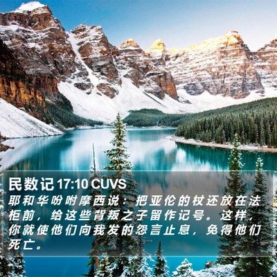 民 数 记 17:10 CUVS Bible Verse Image