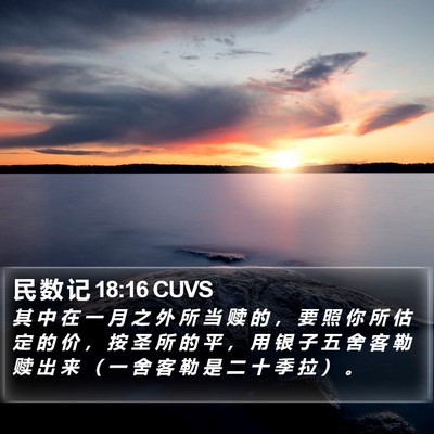 民 数 记 18:16 CUVS Bible Verse Image