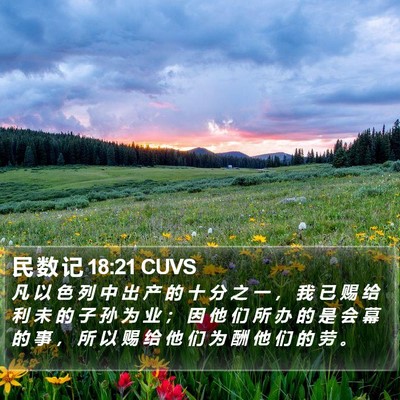 民 数 记 18:21 CUVS Bible Verse Image