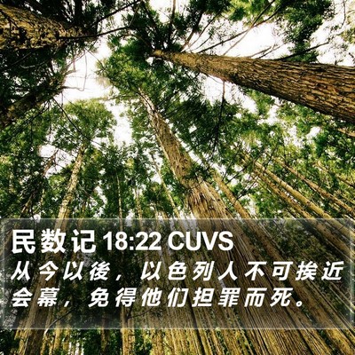 民 数 记 18:22 CUVS Bible Verse Image