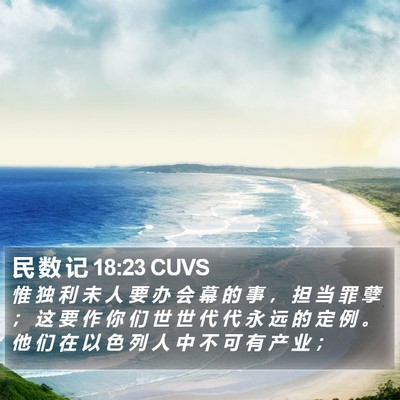 民 数 记 18:23 CUVS Bible Verse Image
