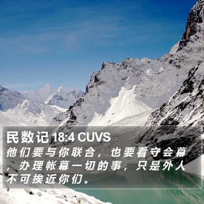 民 数 记 18:4 CUVS Bible Verse Image