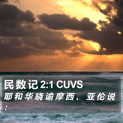 民 数 记 2:1 CUVS Bible Verse Image