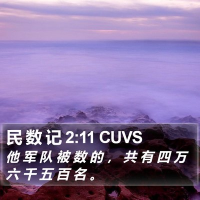 民 数 记 2:11 CUVS Bible Verse Image