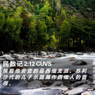 民 数 记 2:12 CUVS Bible Verse Image