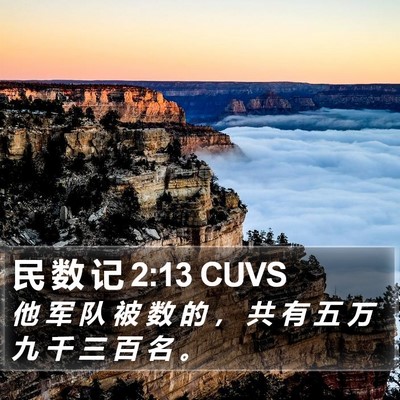 民 数 记 2:13 CUVS Bible Verse Image