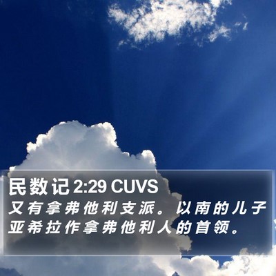 民 数 记 2:29 CUVS Bible Verse Image