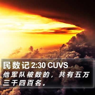 民 数 记 2:30 CUVS Bible Verse Image