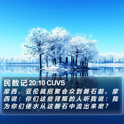 民 数 记 20:10 CUVS Bible Verse Image