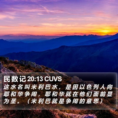 民 数 记 20:13 CUVS Bible Verse Image