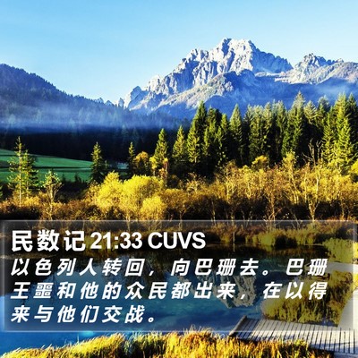 民 数 记 21:33 CUVS Bible Verse Image