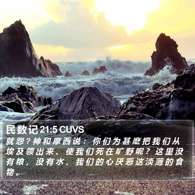 民 数 记 21:5 CUVS Bible Verse Image