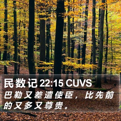 民 数 记 22:15 CUVS Bible Verse Image