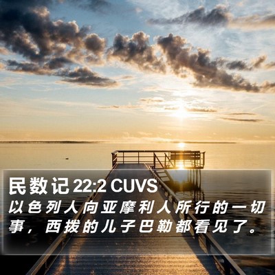 民 数 记 22:2 CUVS Bible Verse Image