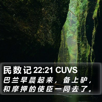 民 数 记 22:21 CUVS Bible Verse Image
