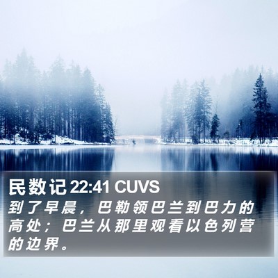 民 数 记 22:41 CUVS Bible Verse Image